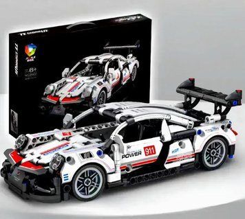 Конструктор Порше 911 Technic JIQILE 48002 &mdash; спорткар з інерцією, 492 деталі, білий 48002 фото